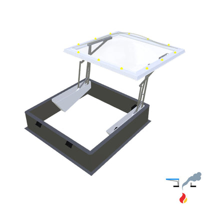 Skymax CE mit Metallaufsatzkranz 30 cm 1100 x 1100 mm