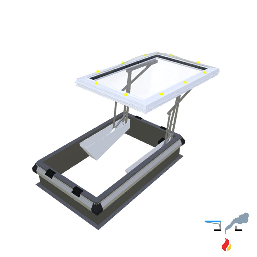Skymax CE mit Metallaufsatzkranz 30 cm met iDome 0700 x 1000 mm