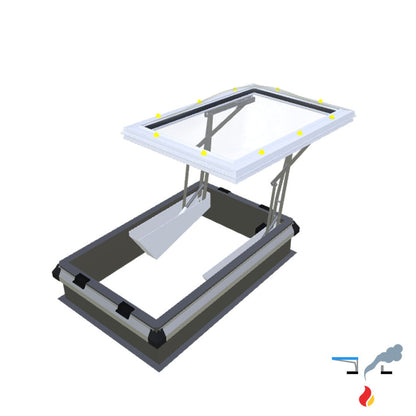 Skymax CE mit Metallaufsatzkranz 30 cm met iDome 0900 x 1200 mm