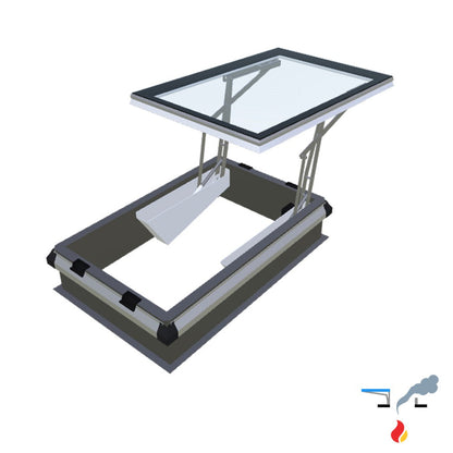 Skymax CE mit Metallaufsatzkranz 30 cm met iWindow2 1000 x 1300 mm