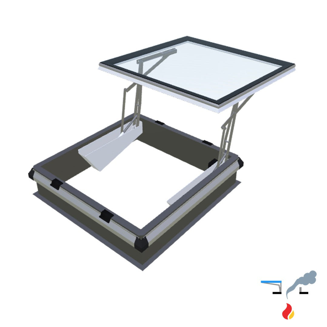 Skymax CE mit Metallaufsatzkranz 30 cm met iWindow2 1200 x 1200 mm