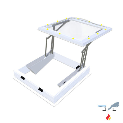 Skymax CE mit PVC-Aufsatzkranz 20/00 EP 1000 x 1000 mm