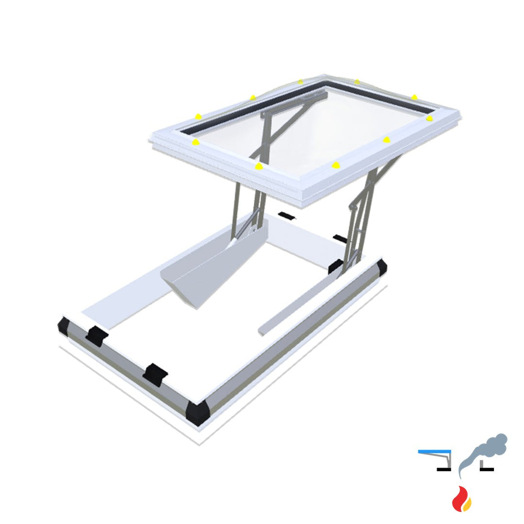 Skymax CE mit PVC-Aufsatzkranz 20/00 EP met iDome 0600 x 0900 mm