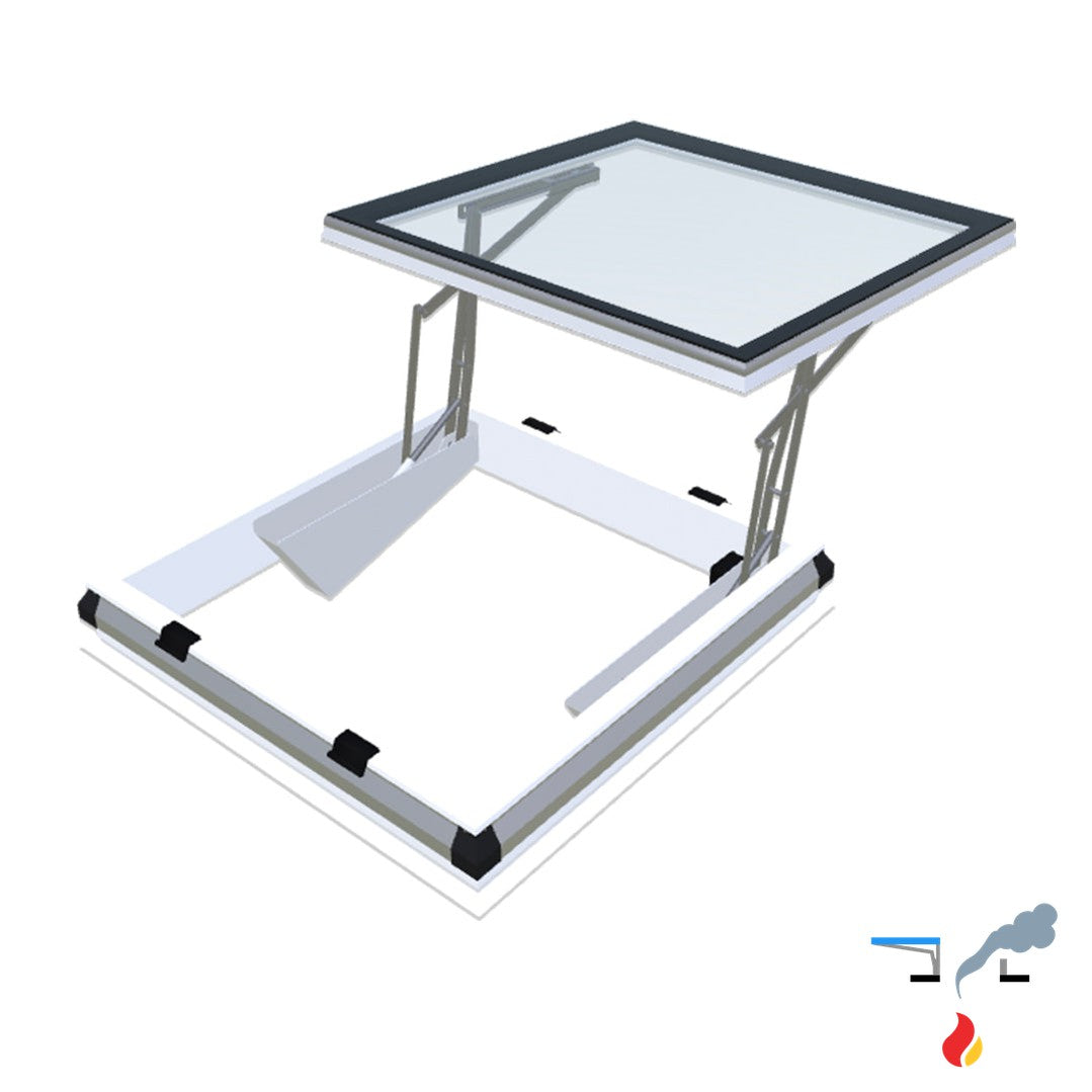 Skymax CE mit PVC-Aufsatzkranz 20/00 EP met iWindow3 1100 x 1100 mm