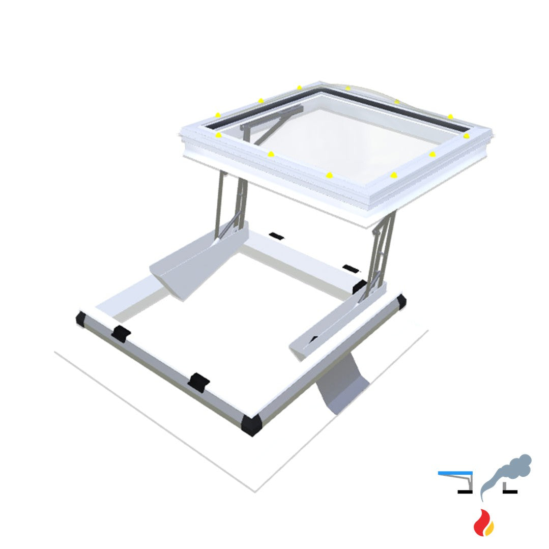 Skymax CE mit PVC-Aufsatzkranz 30/20 met iDome 1100 x 1100 mm