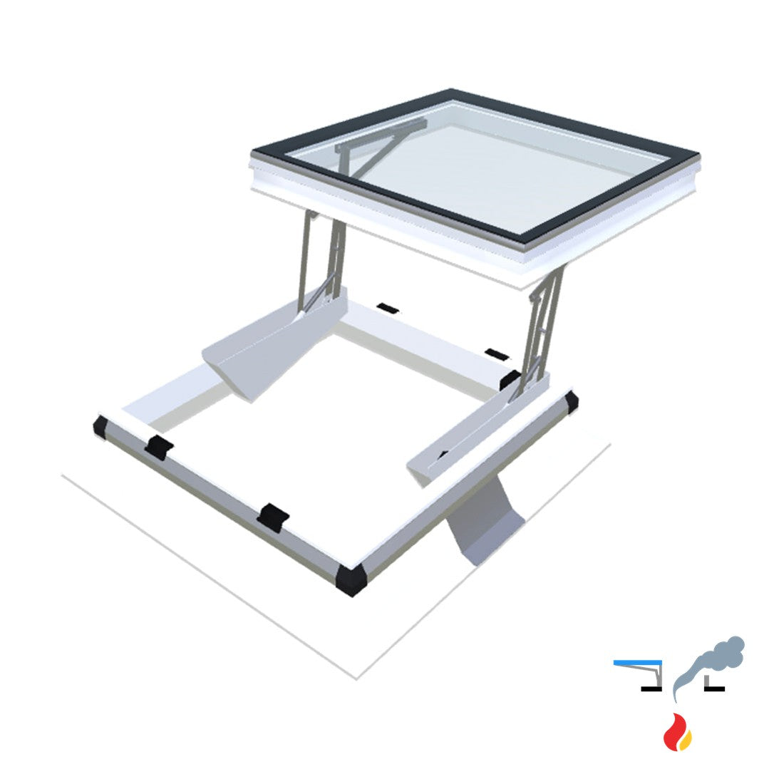 Skymax CE mit PVC-Aufsatzkranz 30/20 met iWindow2 1000 x 1000 mm
