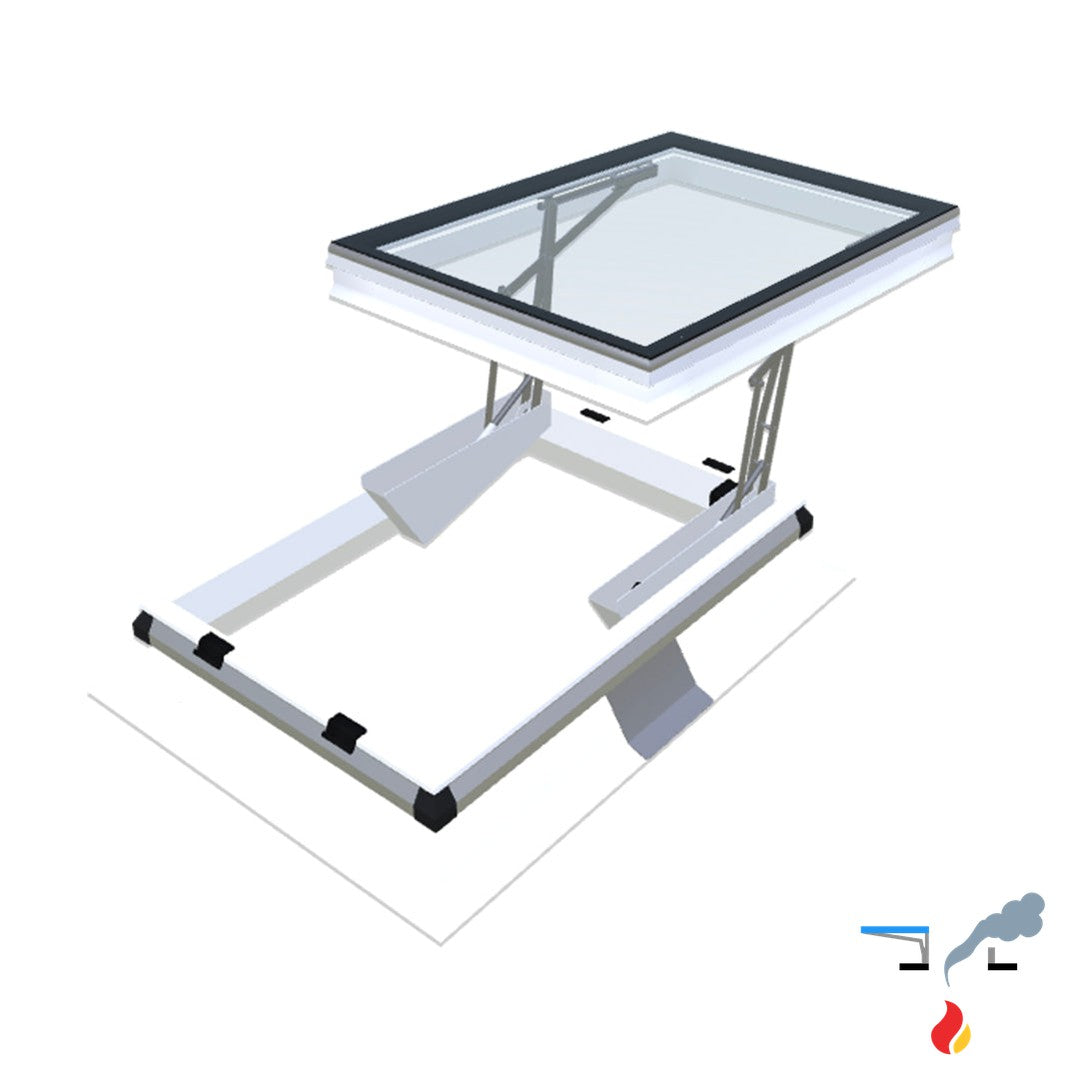 Skymax CE mit PVC-Aufsatzkranz 30/20 met iWindow2 1000 x 1300 mm