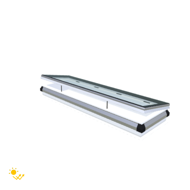 iWindow Flachdachfenster Öffnend mit Solarantrieb - Komplettset 50x200 cm