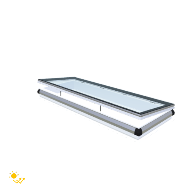 iWindow Flachdachfenster Öffnend mit Solarantrieb - Komplettset 80x230 cm