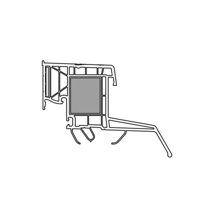 Sanierungsrahmen PVC mit Einsätzen für Lichtkuppel oder Flachdachfenster 0800 x 2300 mm – Ansicht 8