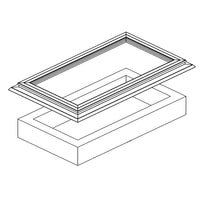 Sanierungsrahmen PVC mit Einsätzen für Lichtkuppel oder Flachdachfenster 0400 x 1400 mm